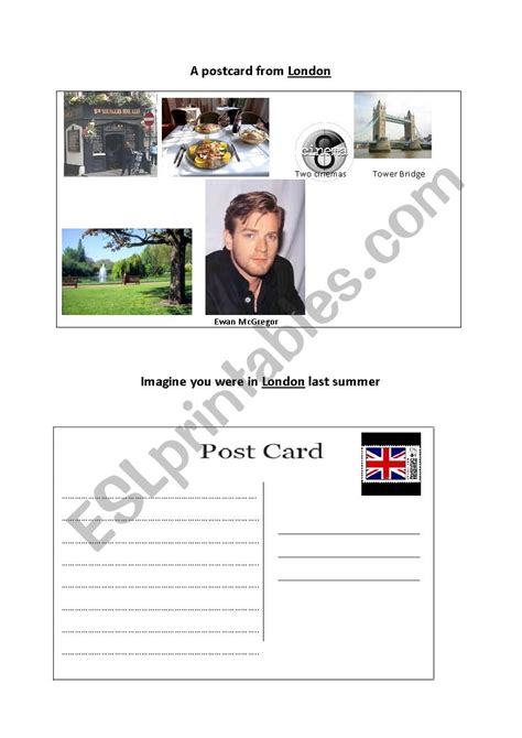 Postcard From London Esl Worksheet By Guillou2005