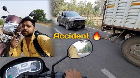 खतरनक Accident Ho gya Raideing with tvs radeon YouTube