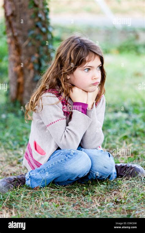 7 Year Old Girl Stock Photo Alamy