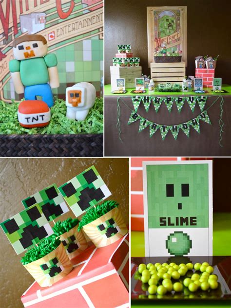 Karas Party Ideas Minecraft Party With A Vintage Twist So Many Cute