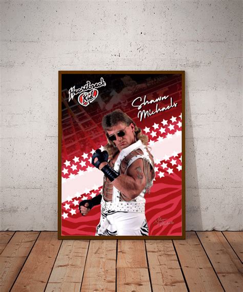 Wwf Shawn Michaels Poster A3 Etsy