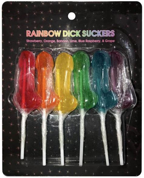 Rainbow Dick Suckers Suck The Rainbow 5 Suckers Shaped Like Etsy