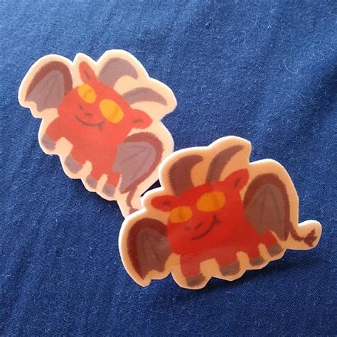 Jersey Devil Pin Cute Cryptid Pinback Pin 2 Inches Wide Etsy