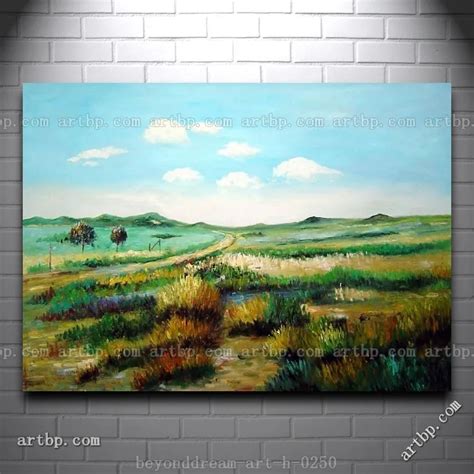 Panoramic View Of Countryside Oil Painting Naturalism Landscape
