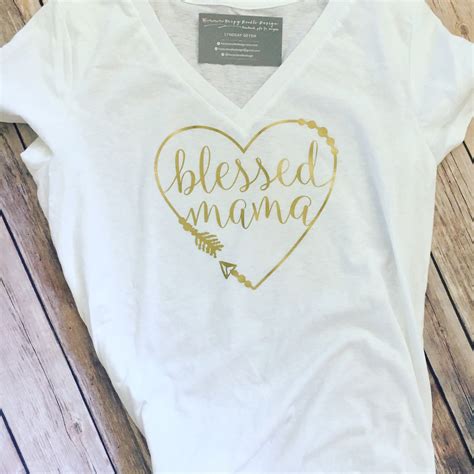 blessed mama tee mom t shirt etsy