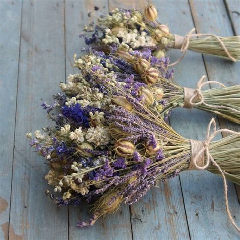 Provence Dried Flower Wedding Bouquet By The Artisan Dried Flower