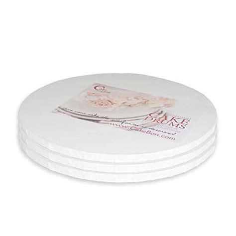Getuscart Cake Drums Round 14 Inches White 3 Pack Sturdy 12