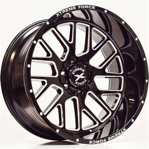 Xtreme Force Xf10 22x12 51 Black Milled 22rbde10 Custom Offsets