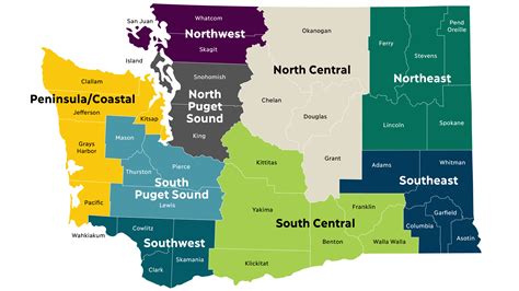 Map Of Northwest Washington State Washington State Map