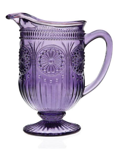 Florentine Pitcher 30 0z Amethyst All Things Purple Purple Glass Depression Glass