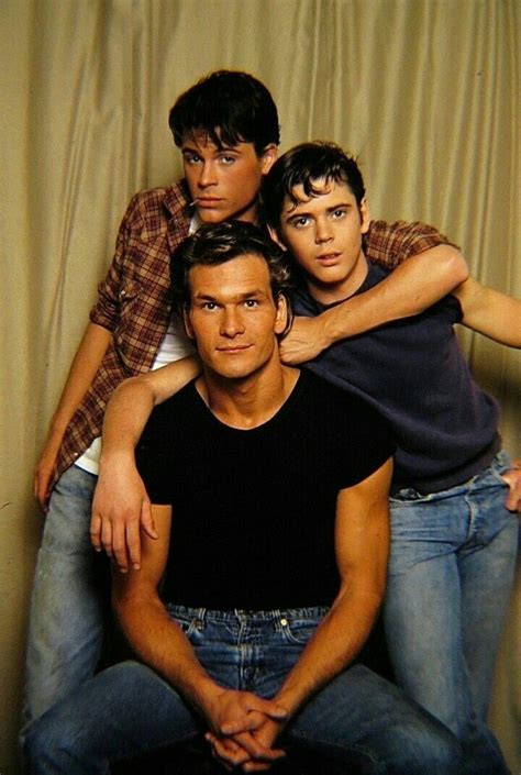 Rob Lowe Patrick Swayze And Cthomas Howell The Outsiders 1983 The