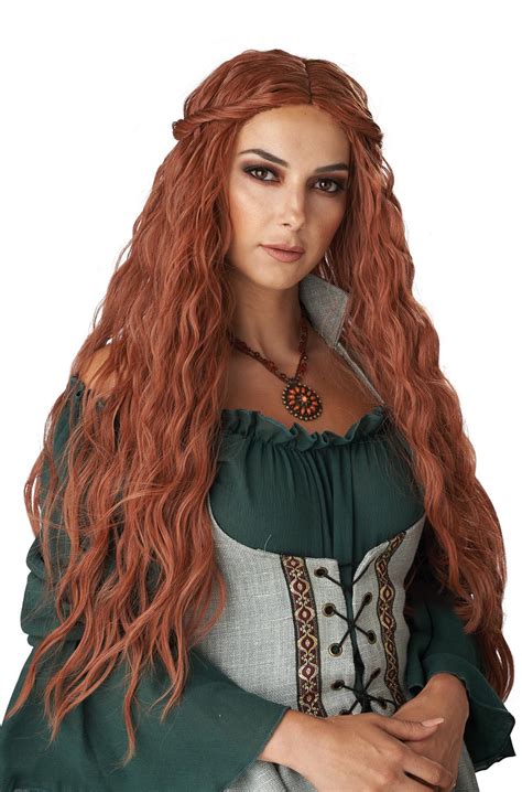 Renaissance Maiden Adult Wig Auburn