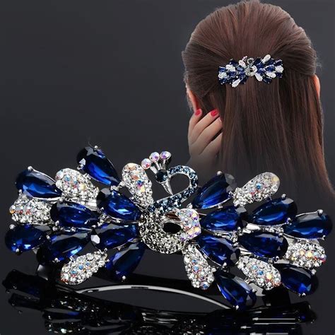 Crystal Flower Hair Hair Claw Fashion Hairclip Hairpin Rhinestone