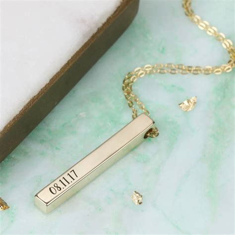 Check spelling or type a new query. Personalised Solid 9ct Gold Bar Necklace By Lisa Angel | notonthehighstreet.com