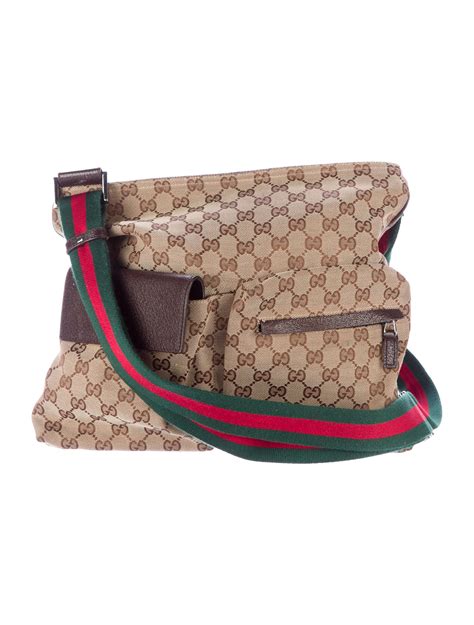 Gucci Gg Canvas Messenger Bag Handbags Guc The Realreal