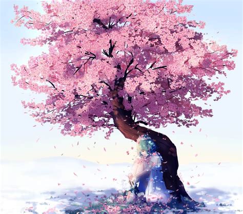 Under The Cherry Blossom Tree By Lluluchwan On Deviantart Anime