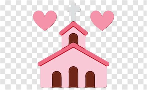 Heart Emoji Background Christian Cross Symbol House Transparent Png