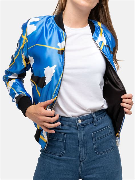Printed Bomber Jacket Womens Fashion Item Custom Bomber