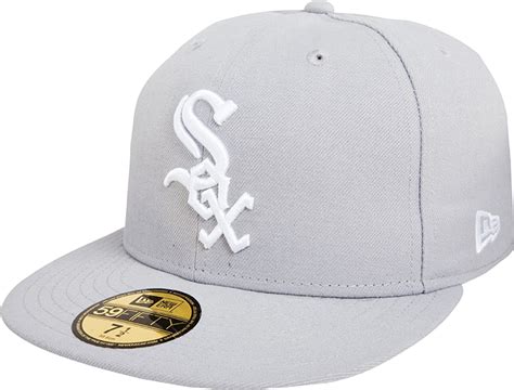 New Era Mlb Chicago White Sox Basic 59fifty Fitted Cap Gray 7 5 Uk Sports And Outdoors