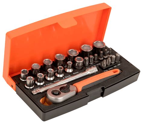 14 Square Drive Socket Set With Metric Hex Profile And Screwdriver