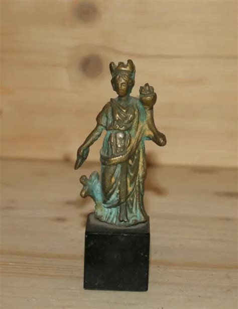 VINTAGE HAND MADE Religious Bronze Figurine Virgin Mary With Marble