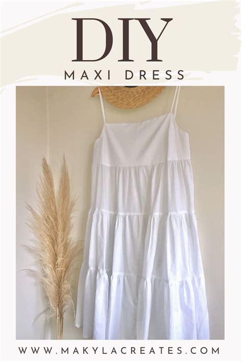 Diy Simple Summer Maxi Dress ~ Easy Sewing Tutorial In 2021 Maxi