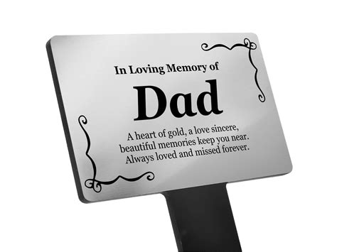 Buy Dad Memorial Plaque Grave Marker For Cemetery Outdoor Garden