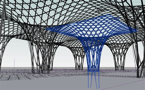 Pillars Parametric Architecture Futuristic Architecture
