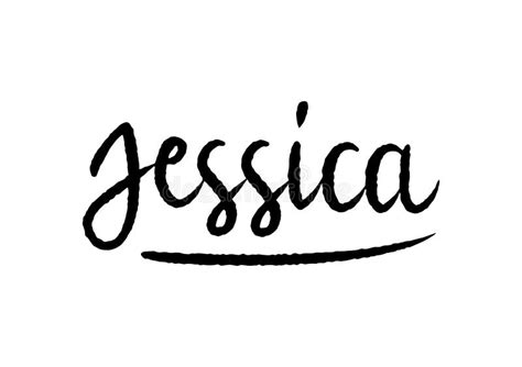 Woman Name Jessica Hand Lettering Stock Vector Illustration Of Name