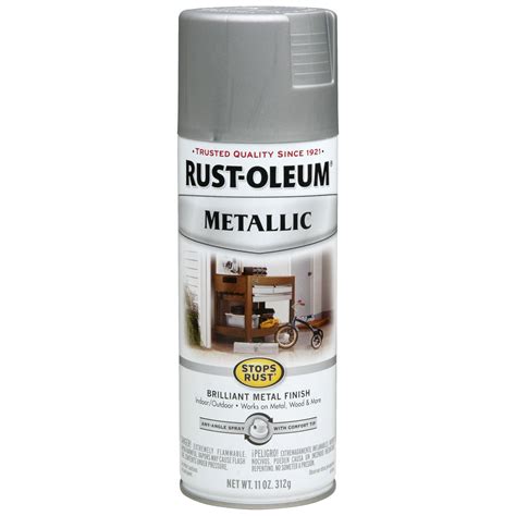 Rust Oleum 7277830 Metallic Spray Paint Matte Nickel Metallic 11 Oz