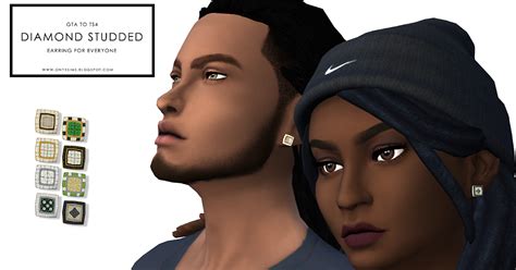 My Sims 4 Blog Gta Diamond Studded Earrings By Kiararawks