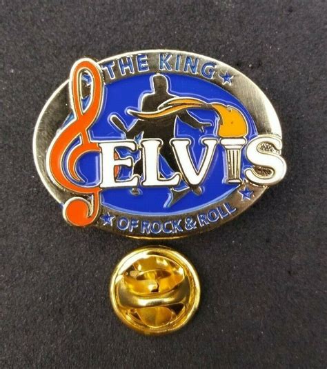 Elvis Presley The King Of Rock N Roll Pin Badge Pins And Things