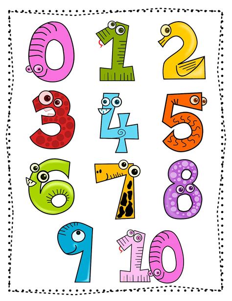 Colored Printable Numbers 1 10 7 Best Images Of Printable Numbers 1