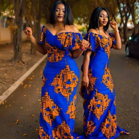 Blue African Off Shoulder Evening Dress African Print Long Dress Off Shoulder Evening Dress