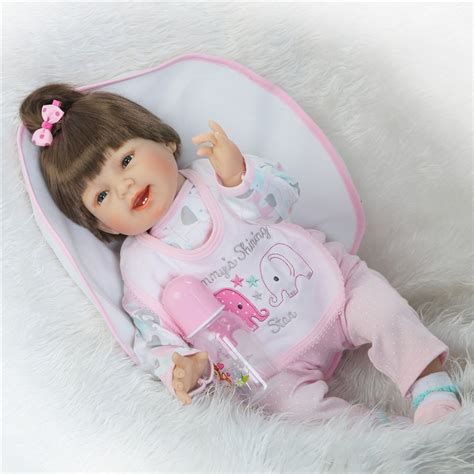 Reborn Babies Dolls Toys 22 Cotton Body Soft Silicone Baby Dolls