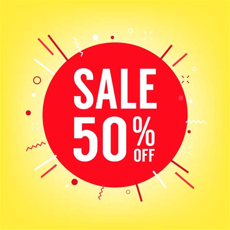 50 Percent Off Sale Tag Sale Of Special Offers Discount With The