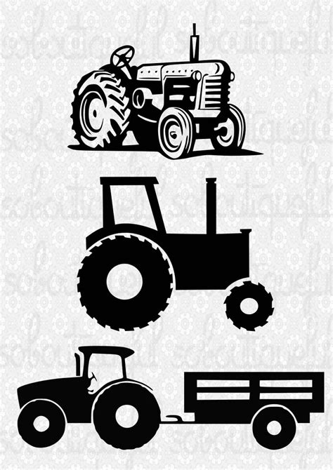 Dxf Farmer Svg Farming Svg Farm Tractor Vector Tractor Svg Files For