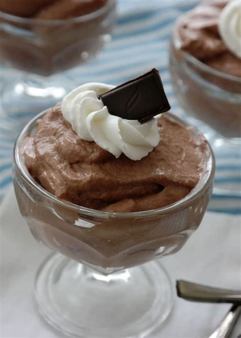 Whipped cream can make or break the appearance and feel of a dessert. Easy Whipped Dark Chocolate Mousse - Chocolate Chocolate ...