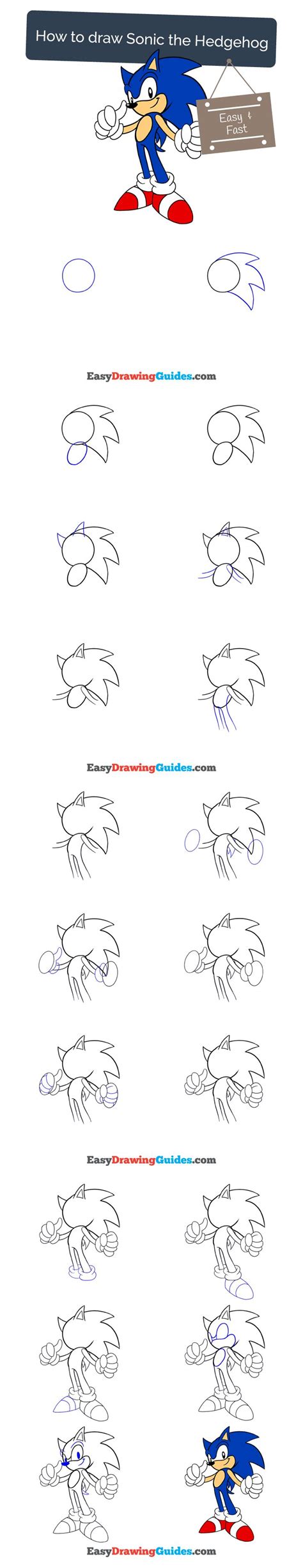 How To Draw Sonic Draw Like A Pro With Easy Step By Step Drawing