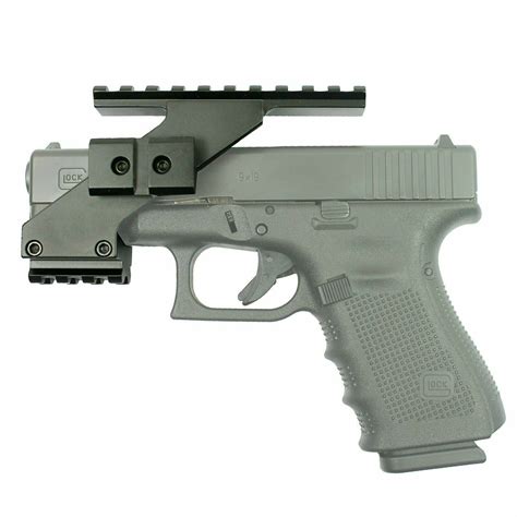 Tactical Pistol Handgun Scope Mount With Weaver Rails For Red Dot Laser