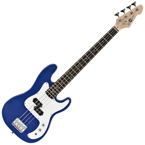 34 La Bass Guitar By Gear4music Blue Nearly New Na