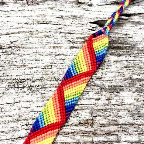 Rainbow Friendship Bracelet In 2020 Friendship Bracelets Cotton