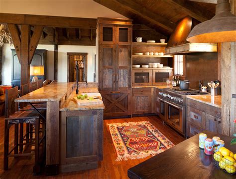 Ranch Cabin Rustic Kitchen Denver By Terra Firma Custom Homes