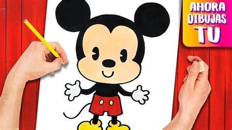 Como Dibujar Mickey Mouse Kawaii Paso A Paso Dibujos Kawaii Faciles