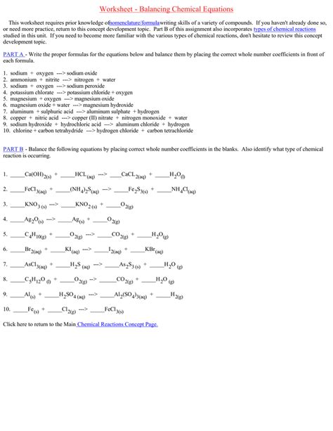 Word equations included for all reactions. Types Of Chemical Reactions Worksheet Answer Key — excelguider.com