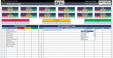 Team To Do List Template Excel Task Tracker Todo List Etsy
