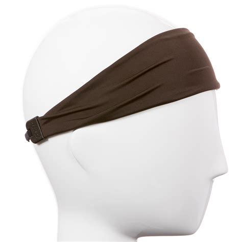 Hipsy Mens Adjustable Spandex Xflex Basic Brown Headband M