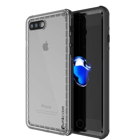 Punkcase Crystal Black Apple Iphone 7 Plus Waterproof Case