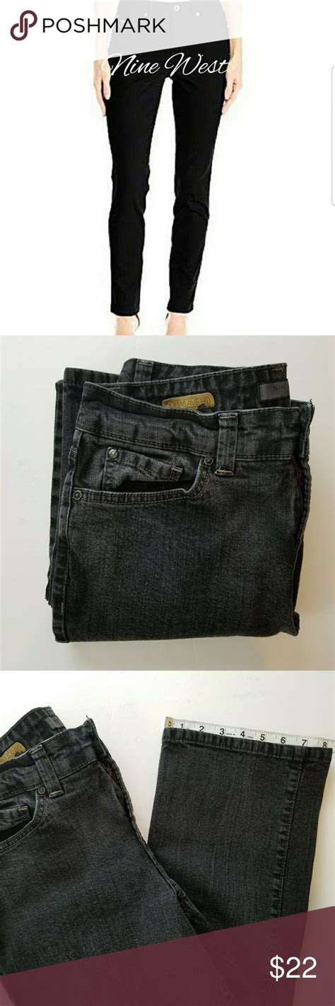 Nine West Collins Fit Black Denim Jeans Size 10 Black Denim Black Denim Jeans Jeans