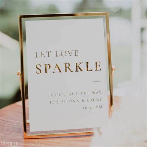 Navy Blue Let Love Sparkle Wedding Sign Sparkler Sendoff Etsy
